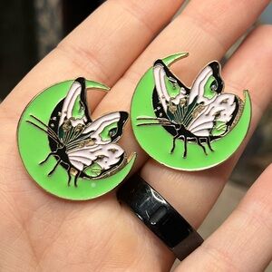 Green Butterfly Pins